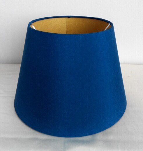 Quality Blue Gold PVC Inner Hardback Lamp Shade H180MM Rolled Edge wholesale