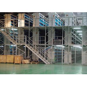 Industrial Small Goods Rack Supported Mezzanine Storage Galvanization Surface