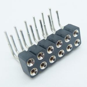 board to board connector double row machined female header 2.54mm pitch h=3.0/7