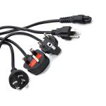 Multipurpose Black Computer EU Power Cord Extend 1m-15m Customization