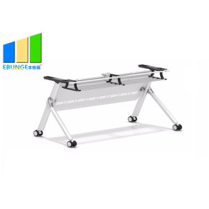 School College Study Desks Training Room Stackable Tables With Castors