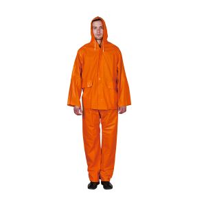 R101-O 100% Water Proof Rain Jacket Pant PVC Polyester Hooded Raincoat 0.25-0