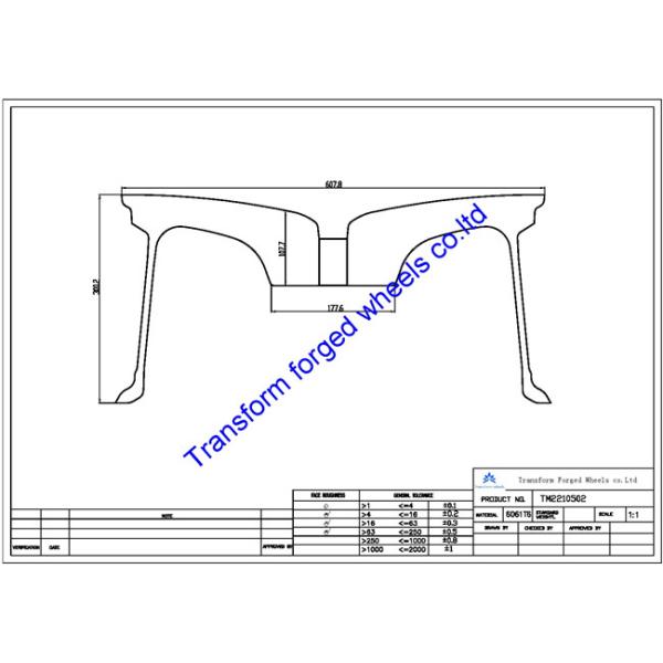 TM2210502 22X10.5 inches forged wheels monoblock wheels blanks Dimple style