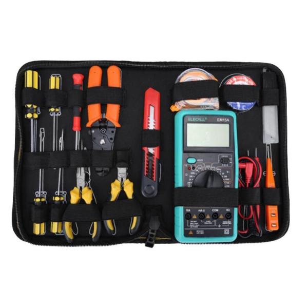Comfortable Roll Up Tool Bag Black Roll Up Tool Pouch Medium Capacity