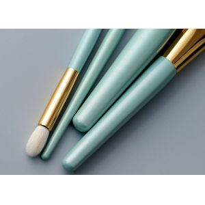 Green Gold 12 Pieces Essential Makeup Brushes Set with Custom Private Labe