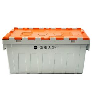 Reusable Moving Box Stackable Crates Plastic Nesting Totes Silk Printing