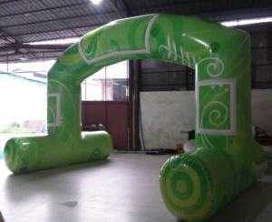 Cheap Green Standard Free Standing Inflatable Arch , PVC Tarpaulin Inflatable Arch for Advertising for sale