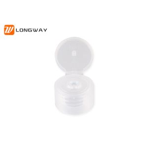 White Plastic Flip Top Caps , Flip Top Lids For Bottles Customized Logo Printing