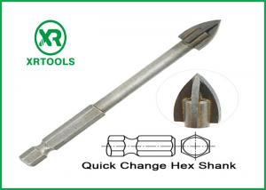 China Hex Shank Metric Masonry Drill Bits Cross Carbide Tip For Glass / Ceramic Tile on sale