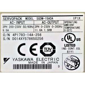 Yaskawa SGDM-15ADA 200V AC Servo Drives Brand New In Original Box