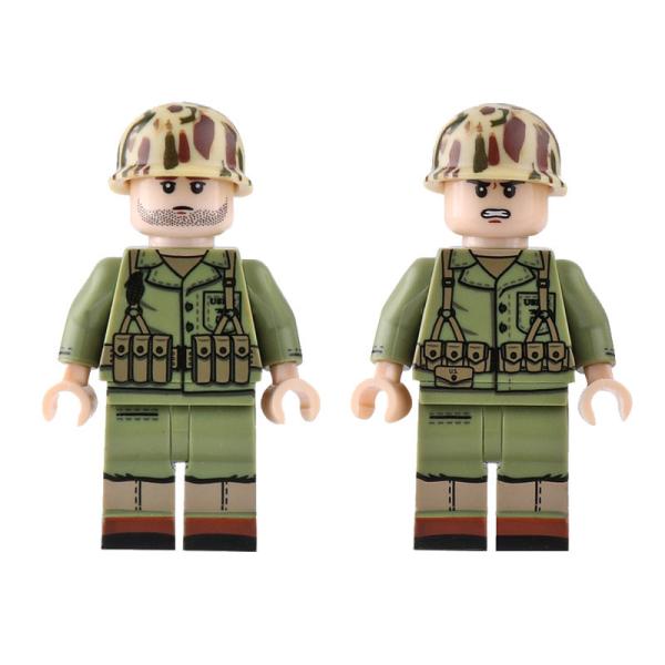Quality WW2 U.S army combat action figures soldiers with military figures weapons and accessories building blocks wholesale
