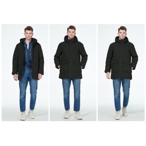 L To 4XL Mens Down Parkas Polyester Light Weight Winter Jacket