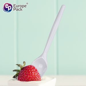 Eco Friendly plastic clear spoon fork with cake reusable plastic spork