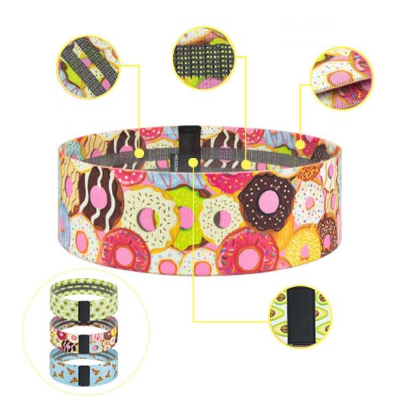 Customized 33cm Hip Resistance Band Flat Elastic Yoga Latex