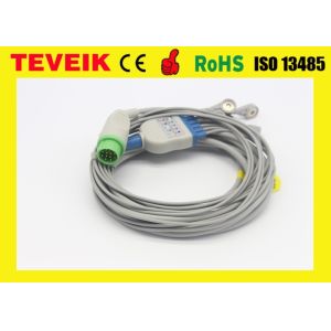 Cheap Teveik Factory Medical Kontron K2000 5 Leads Patient Monitor ECG Cable. Round 12pin for sale