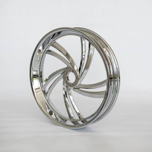 21×3.5 Chrome-Plated Motorcycle Wheel，high-gloss electroplated surface for