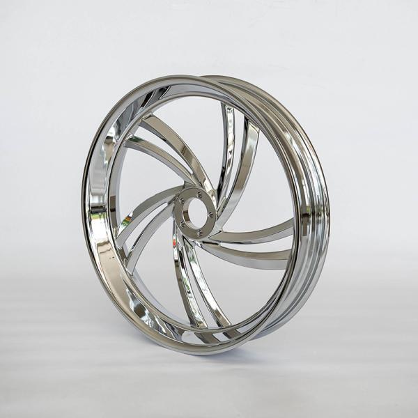 21×3.5 Chrome-Plated Motorcycle Wheel，high-gloss electroplated surface for