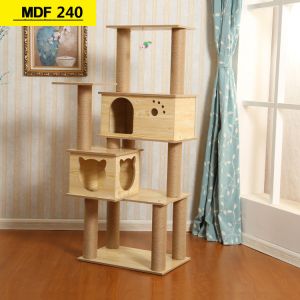 Soft Plush Detachable MDF Wooden Cat Tree