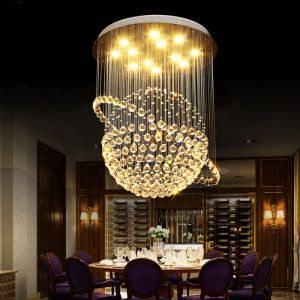 Cheap Building Large Led Modern Crystal Ball Chandelier For Lobby Living Room for sale
