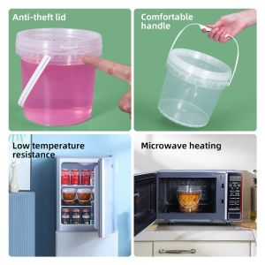 Acrylic Plastic Ice Beer Champagne Drink Oval Bucket with Lid Customize Logo