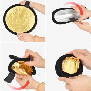 Portable 30cm Silver Round Collapsible Light Reflector For Photography Photo