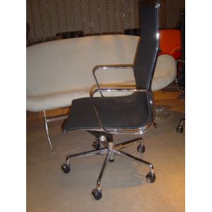 Reclining Mesh Modern Classic Office Chair High Back Genuine Leather Swivel