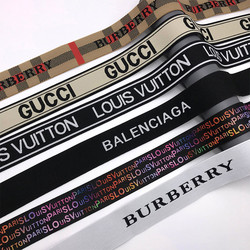 underwear elastic custom logo nylon jacquard ribbon waistband elastic jacquard