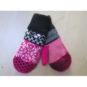 China Ladies Acrylic Glove/Mitt with Jacquard--TR Lining glove--Fashion glove--Solid color on sale