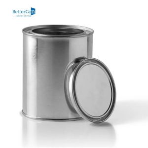 Custom Empty Paint Tins 1 Litre Round Automotive Paint Cans With Tight Triple
