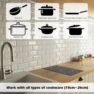 30cm Double Ceramic Hob 2 Zone Portable Double Electric Hobs With Plug