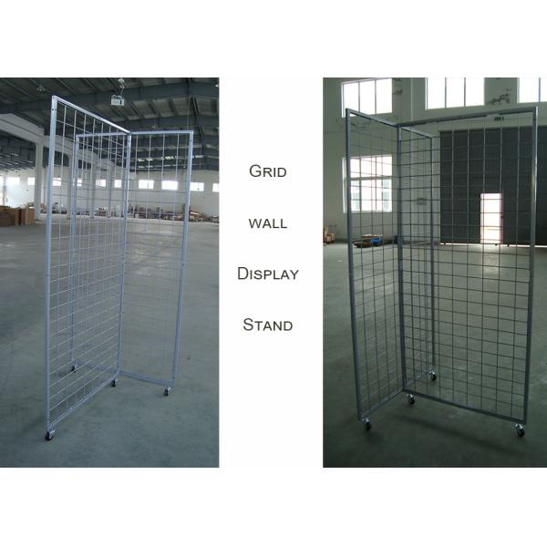 Quality Wire Grid Wall Grocery Store Display Racks With Three Sides T Shaped 3 Inch wholesale