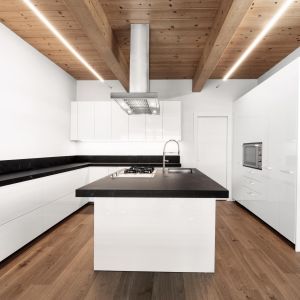 China White Gloss Acrylic U Shaped Kitchen Modern Cabinet Set Modular on sale