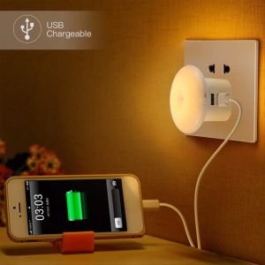 Motion Sensor Night Light,Upgraded Rechargeable 1.5W LED Night Lamp Portable