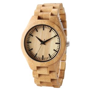 Natural Wooden Quartz Watch , Auto Date Miyota Quartz Watch Portable Handcrafted