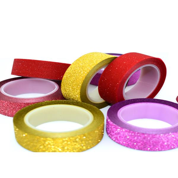 DIY Custom Printed Japanese Colored Waterproof Glitter Washi Tape