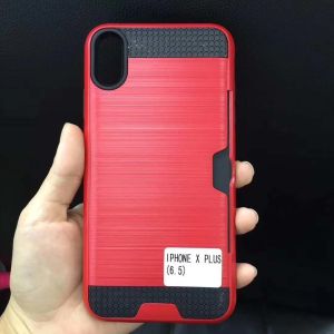 Cheap Colorful Metal Brushed with Side Card Pocket Function Protective Shell For LG V10 V20 K8 2018 Q8 Q7+ LV3 2018 G710 X5 for sale