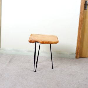 Iron Frame 52cm Height Triangle Coffee Table Chinese Fir