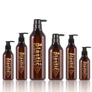Cheap Frosted Amber Body Lotion Bottle With Pump Multiapplication 1000ML for sale