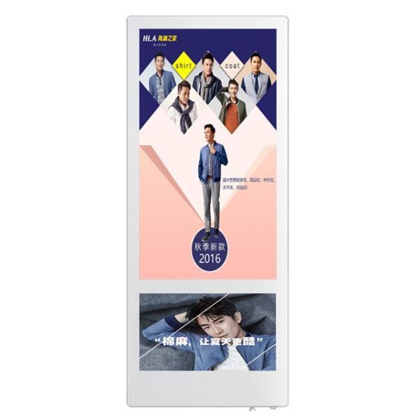 3G 4G Wifi Networks Wall Mount LCD Display 22'' Smart HTC Digital Signage For Elevator