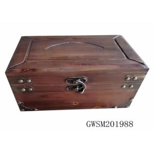 Classic Retro firwood Treasure Chest Storage Trunk