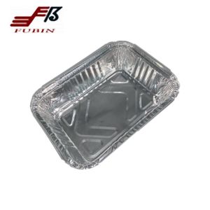 Takeaway 650ml Food Grade Rectangular Foil Trays For Broiling