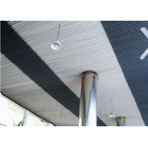 Fireproof Perforated Aluminium Strip Ceiling Powder Coating and Roller Coating