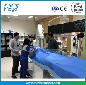 China ISO13485 Angiography Drape Pack PE Viscose Surgical Drapes Kit on sale