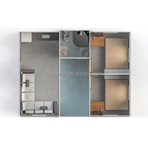 Customizable 40ft Expandable Container House With Gypsum Board Covering 20ft