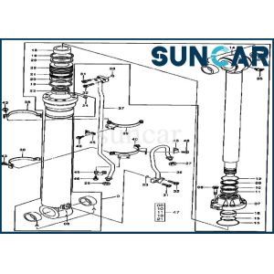 China 9257552 Arm Cylinder Seal Kit Deere 450CLC 450LC Excavator Hydraulic Oil Seal Kits on sale