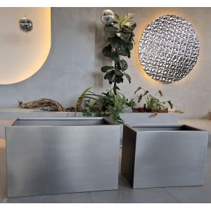 Geometric Metal Planter Pots Rust Proof With Drainage