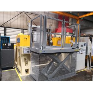 1000kg Load Capacity Stationary Scissor Lifts with Handrail Chain and Bellow