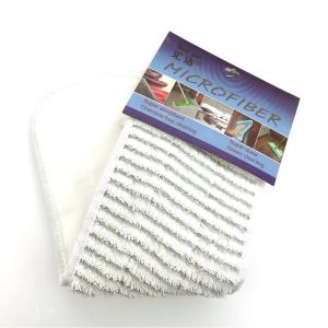 White Color W Shaped Microfiber Wet Mop Pads With Hard Silk 480gsm Fabric