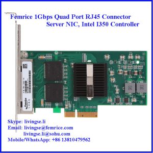 China 1G Quad Port RJ45 Connector Gigabit Ethernet Server Adapter, 4 Ports Copper Adapter on sale