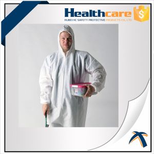 2020-nCov new Coronavirus 25G PP White Disposable Coveralls With Hood And Shoe